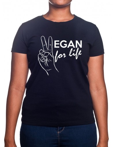 Vegan for life - Tshirt Femme