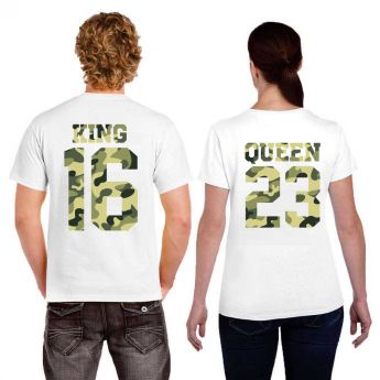 King & Queen Personnalisable – Tshirt Duo Couple
