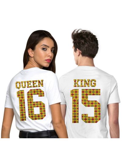 King & Queen Personnalisable – Tshirt Duo Couple
